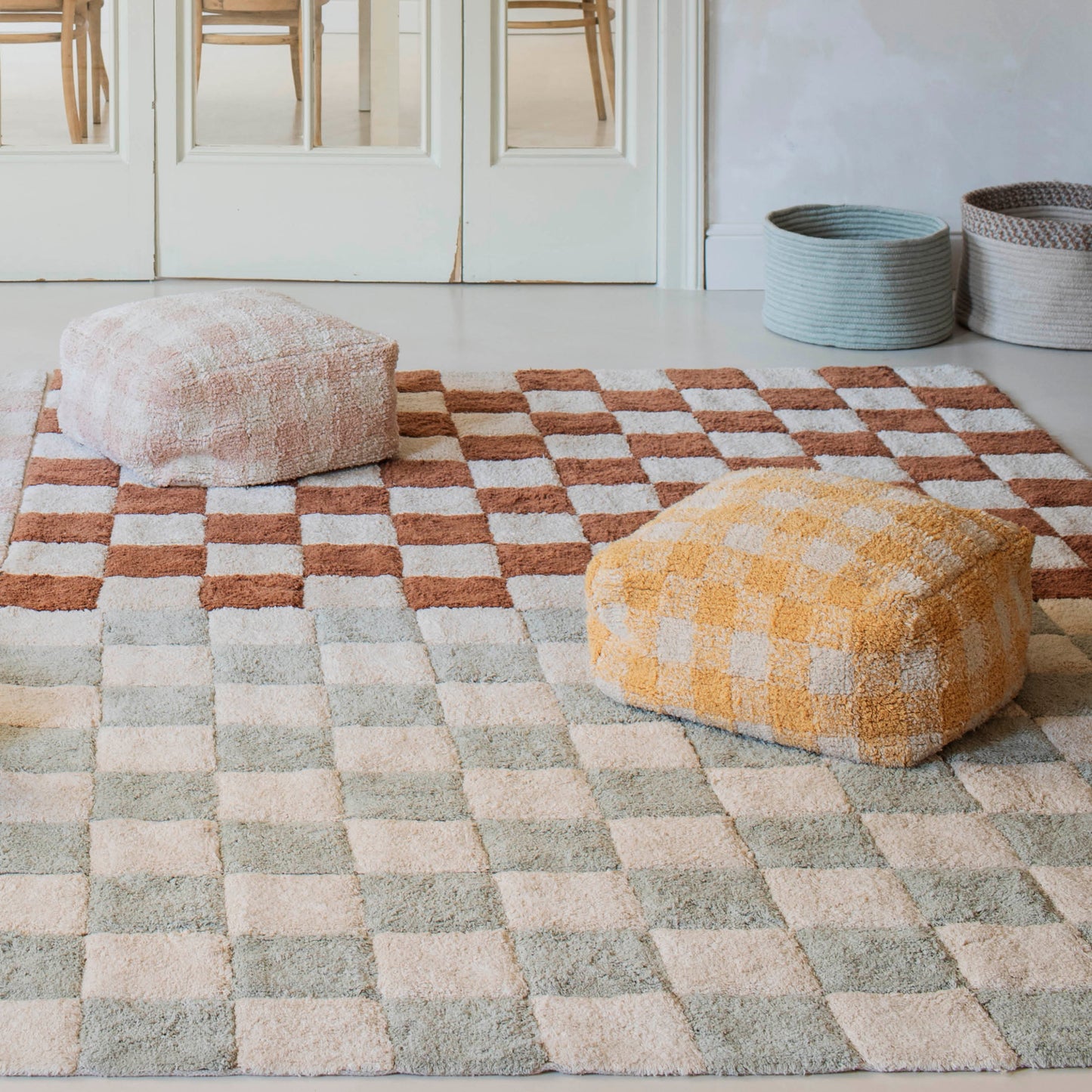 Tiles Tæppe - Blå Salvie