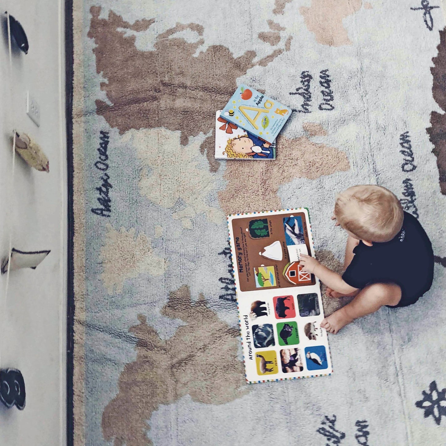 Vintage Map Tæppe
