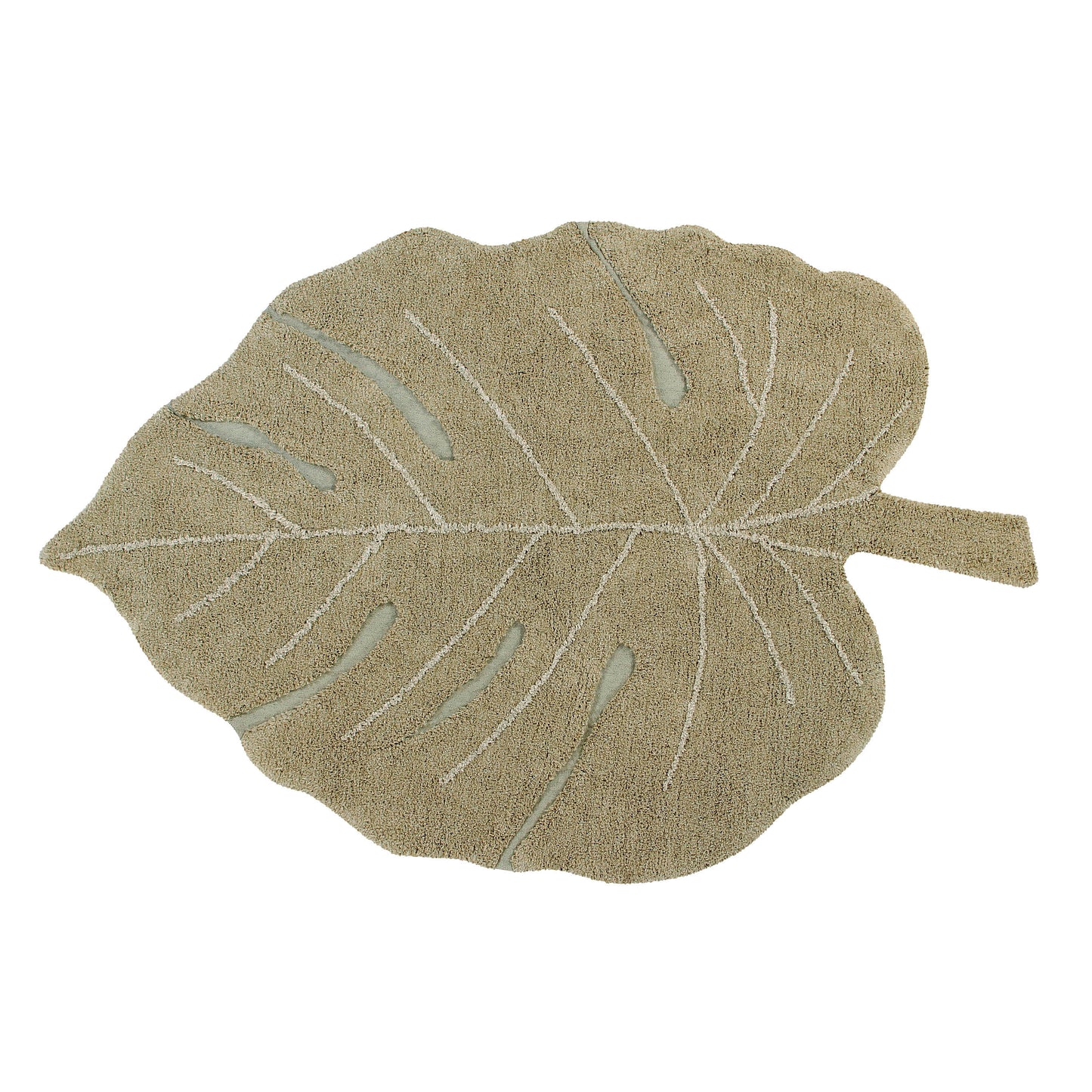 Monstera Tæppe Stor - Oliven