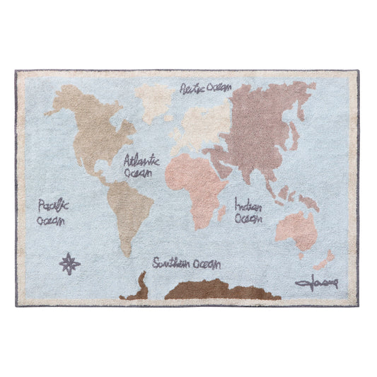 Vintage Map Tæppe