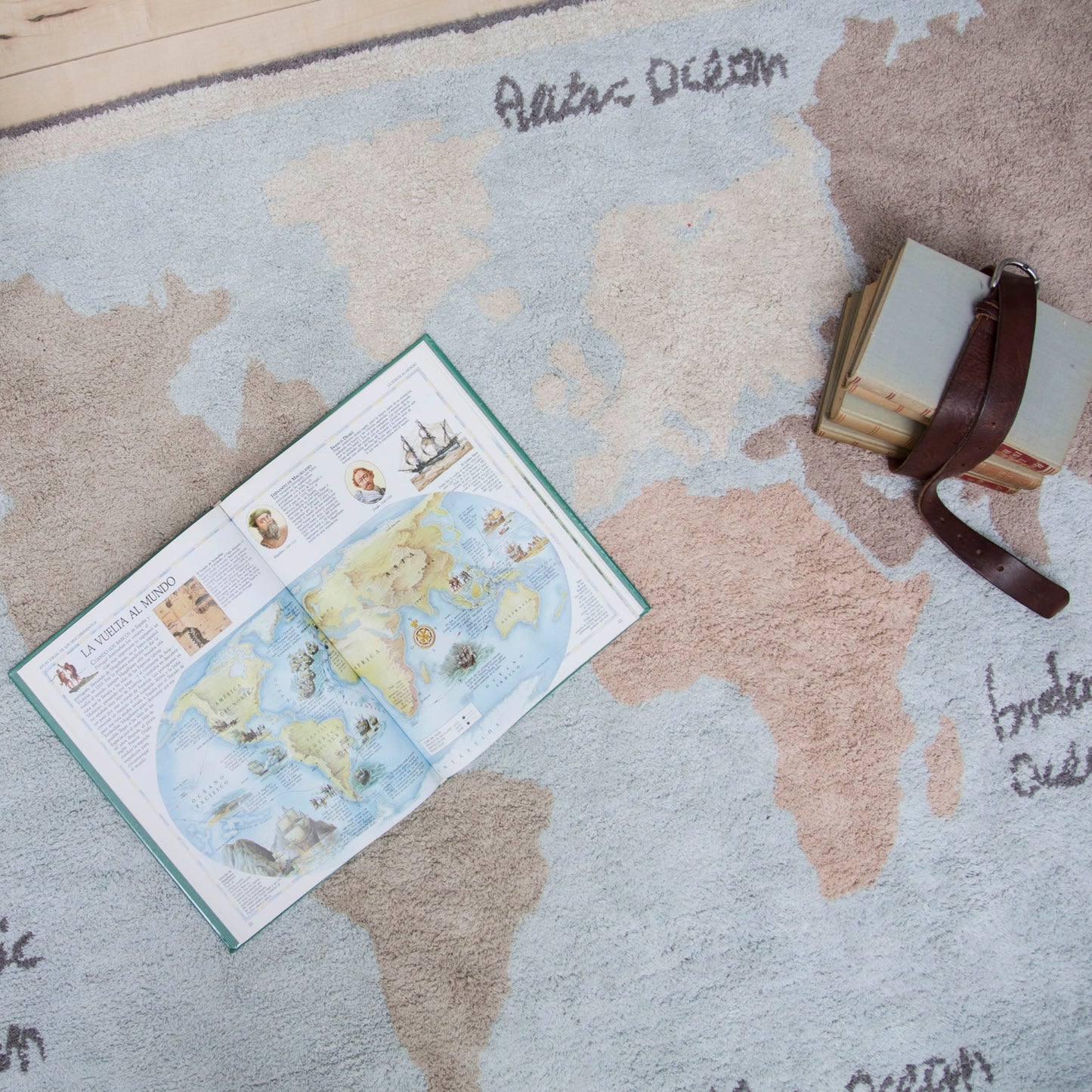 Vintage Map Tæppe